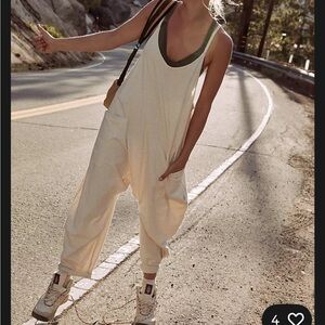 FP Movement by Free People Cream Jumpsuit